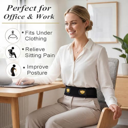 Lower Back Brace for Women & Men, Lumbar Support Belt X-Large - size: X-Large (37" - 41" Waist)