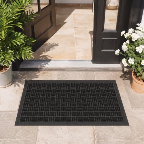 Front Door Mat, Non-Slip Indoor Outdoor Entry Mat, 17" x 30" - size: 1'5" x 2'6" (Rectangular)