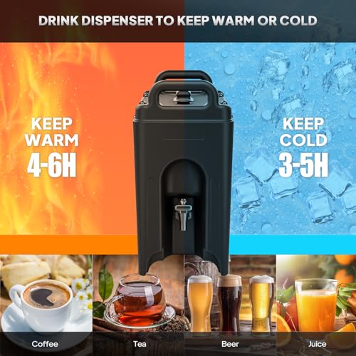 ROVSUN 2.5Gallon Insulated Beverage Dispenser Drink Dispenser - size: 2.5 Gallon