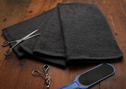Salon Towels – Pack of 24 (16"x27") 100% Cotton Ring Spun (Not Bleach Proof) Ultra Soft, Highly Absorbent Hand Towels – Bulk for Spa, Gym & Salon (Grey) - color: Grey
