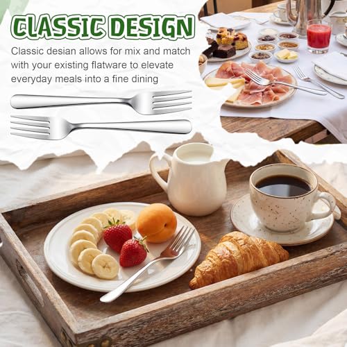 Bokon 200 Pieces Stainless Steel Dinner Forks Bulk, Metal Fork, Classic - style: Classic