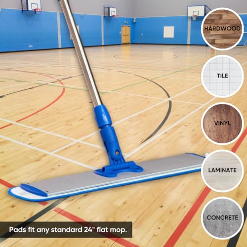 Microfiber Wholesale 20 inch Microfiber Mop Pads - Machine Washable, Reusable, Refills & Replacement Wet Mop Heads Compatible with Any Microfiber Flat Mop System (3 Pack) - size: 20 inch 3 Pack