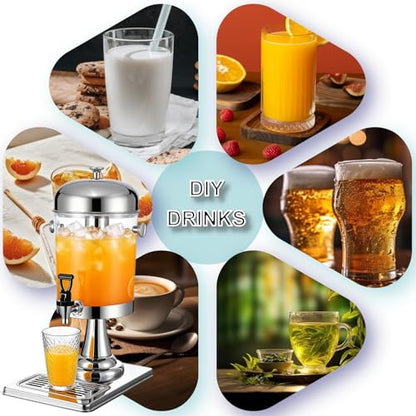 2.2 Gallon Drink Dispenser with Stand and Ice Core, Spigot and Ice Shovel - size: 2.2 Gallon / 8 L