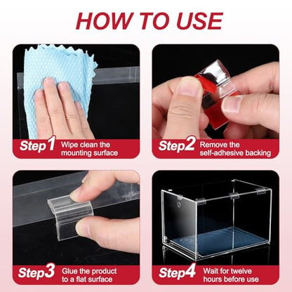 uxcell 8pcs Acrylic Flexible Hinges 30x35mm Invisible Living Hinge 360° - size: 30x35mm