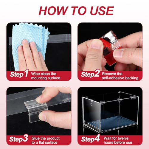 uxcell 8pcs Acrylic Flexible Hinges 65x35mm Invisible Living Hinge 360° - size: 65x35mm