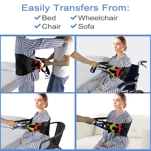Transfer Sling, Transfer Belt for Elderly, Gait Belts for Seniors - color: Black 1