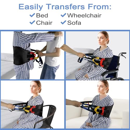 Transfer Sling, Transfer Belt for Elderly, Gait Belts for Seniors - color: Black 1