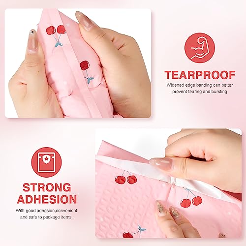 Cozymood 6x10" Bubble Mailers 100 Pack Cherry Pattern Pink Padded Envelopes - color: Cherry, size: 6x10" 100PC