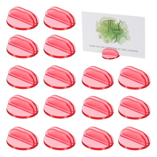 PATIKIL Mini Card Stands (2mm /0.08" Red) (25Pcs) Plastic Round Place Game - color: Red