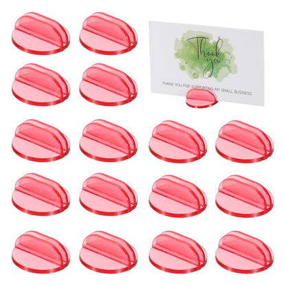 PATIKIL Mini Card Stands (2mm /0.08" Red) (25Pcs) Plastic Round Place Game - color: Red