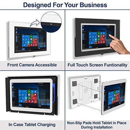 Security Anti-Theft Acrylic VESA Case for Dell Latitude 7320 Detachable Tablet with Wall Mount Kit (Black, Latitude 7320 Detachable) - color: Black, size: Latitude 7320 Detachable