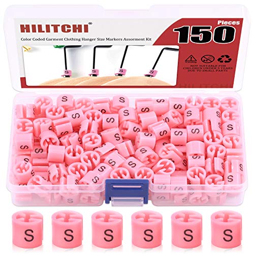 Hilitchi Clothes Hanger Size Color-Coding Garment Size Markers -(S 150Pcs) - size: S-150PCS