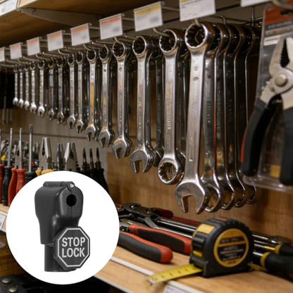 Peg Hook Locks PC Magnet Anti-Theft Pegboard 5mm Black 50Pcs - color: Black, size: 5mm