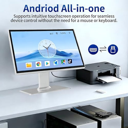 21.5 Inch Android 11 Touchscreen Display, 16:9 1080P FHD Interactive Screen, RK3568 Quad-Core, 4GB RAM 32GB ROM, Built-in Speakers,Smart Board for Office/Automation/Kiosk/Bar/Warehouse