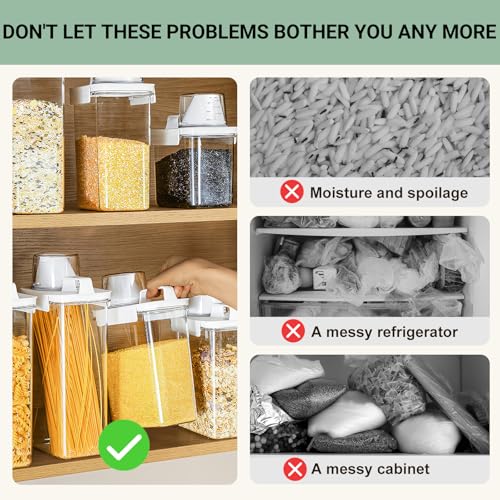 Cereal Storage Containers Sets,BPA Free with Pouring Spout Handle Airtight Food Storage Dispenser with lids For Rice Flour Pasta Grain, Pet Food Storage Container (37.2 oz + 77.7 oz (2 of Each)) - size: 2 Large, 2 Small-4 pcs