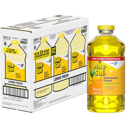 Pine-Sol CloroxPro Multi-Surface Cleaner, Lemon Fresh, 80 fl. oz., 3 Pack - size: 80 Fl Oz (Pack of 3)