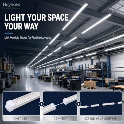 4FT LED Shop Light Fixture, 6000K Linkable Work Light, 4 Pack - size: 4pcs-4FT-6000K White