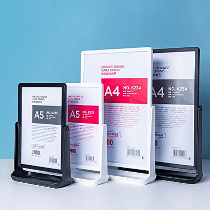 ABS Plastic Sign Holder (Black A5 148×210mm/ 5.83×8.27 inches)