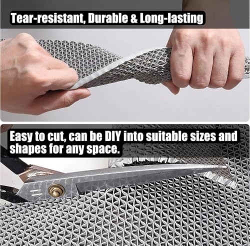 Drainage Non Slip Flooring Mats Swimming Pool Bathroom Anti-Fatigue Rubber Matting 3x10 Ft Heavy Duty Commercial Anti Slip Floor Mats for Garage Restaurant Sauna SPA,Gray/Grey,0.9×3M - color: Gray/Grey