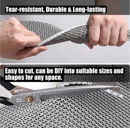 Drainage Non Slip Flooring Mats Swimming Pool Bathroom Anti-Fatigue Rubber Matting 3x10 Ft Heavy Duty Commercial Anti Slip Floor Mats for Garage Restaurant Sauna SPA,Gray/Grey,0.9×3M - color: Gray/Grey