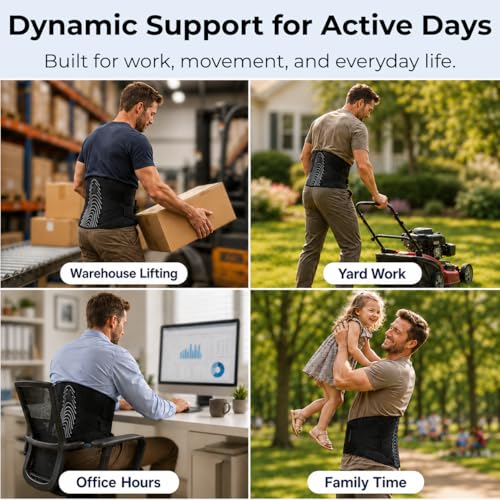 Adjustable Back Brace for Men Lower Back Pain, Modern Back Support Belt - size: XS(Waist: 25"-29" )