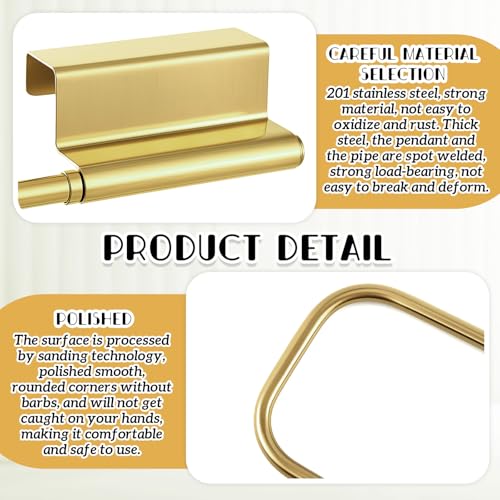 Yaocom 12.4 Inches Cabinet Door Paper Towel Holder, Gold - color: Gold