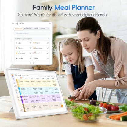 Kinstone 15.6" Digital Calendar, No Subscription Smart Calendar - White
