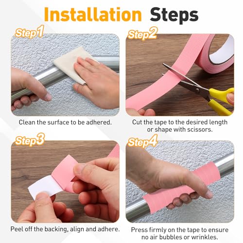 uxcell 2pcs Rubber Grip Tape,1"x33ft Non-Slip Tape w Grip Tapes,Transparent - color: Transparent, size: 1 in x 33 ft
