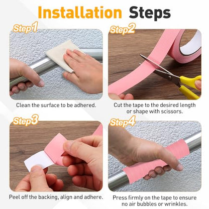 uxcell 2pcs Rubber Grip Tape,1"x33ft Non-Slip Tape w Grip Tapes,Transparent - color: Transparent, size: 1 in x 33 ft