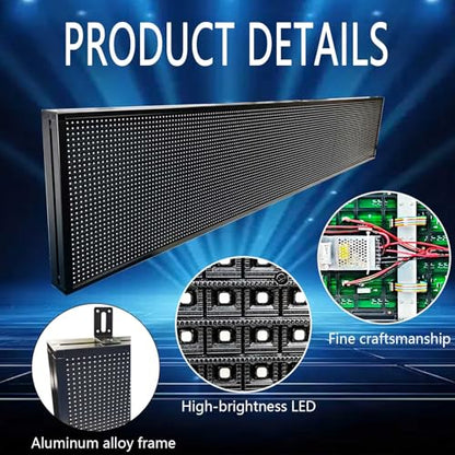 HS Led sign Outdoor Digital Programmable Open Neon Scrolling P10 77''x14''