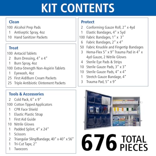 First Aid Only 150-Person OSHA First Aid Cabinet with Medications