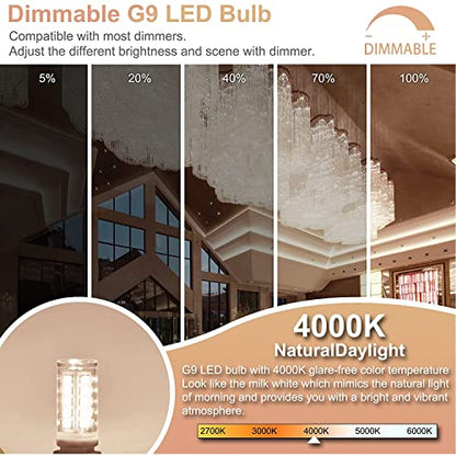 winshine 10 Pack Dimmable G9 LED Bulb 40W Equivalent 4000K Natural White - size: 10 Count (Pack of 1)