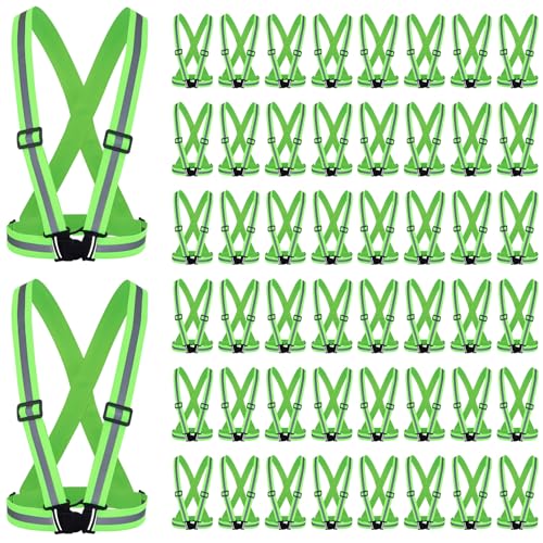 Hercicy Reflective Vest High Visibility Safety Vests Bulk - color: Green