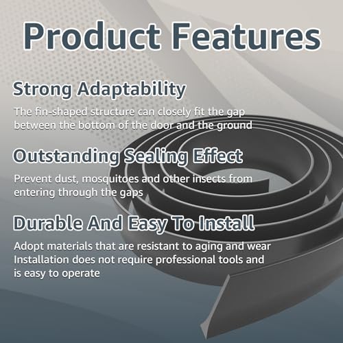 2Pcs Replacement for Andersen Storm Door Botton Sweep Fin Weatherstrip - color: Black