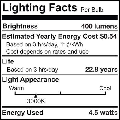 Bulbrite LED Mini T6 Dimmable Bi-Pin Base (G9) Light Bulb 40 Watt Equivalent 3000K, Clear 1-Pack