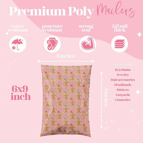Pretty Package Store Poly Mailers 14.5x19, Gingerbread, 100 Pack - color: Gingerbread, size: 14.5x19