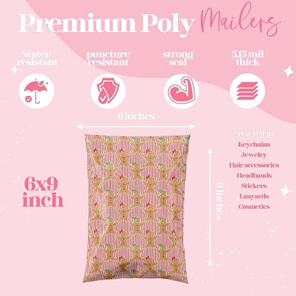 Pretty Package Store Poly Mailers 14.5x19, Gingerbread, 100 Pack - color: Gingerbread, size: 14.5x19