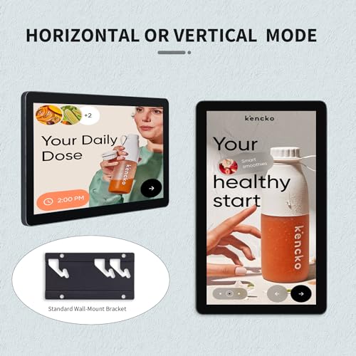 13.3 inch Capacitive Multi-Touch Screen Industrial Monitor, 16:9 Display 1920 x 1080P, Built-in Speakers, VGA & HD-MI Monitor for PC, POS, Small Business, Restaurant - size: 13.3-inch