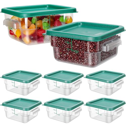 Lallisa 8 Pcs 2 Quart Food Storage Containers with Lids, Green