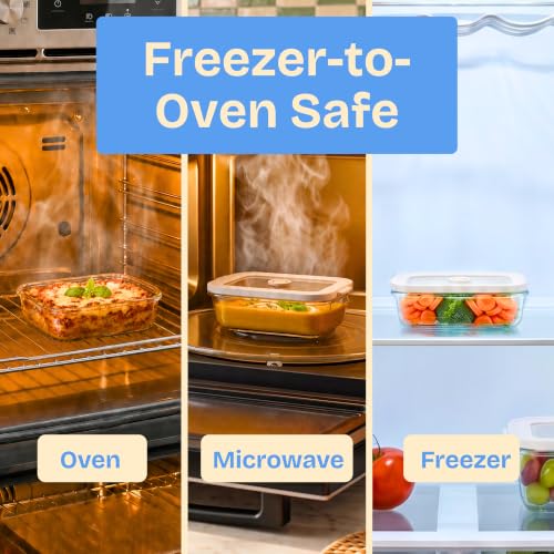Non-Toxic Glass Food Containers with Lids, 4-Pack, 21 oz, Airtight, Gray - color: Gray, size: 21 Oz