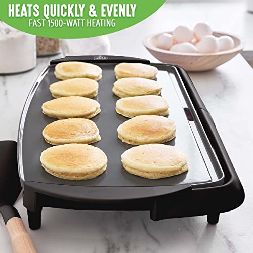 GreenLife 20" Extra Large Electric Griddle, Graphite - color: Graphite Black
