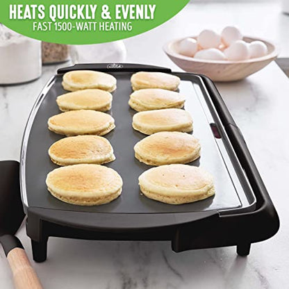 GreenLife 20" Extra Large Electric Griddle, Graphite - color: Graphite Black