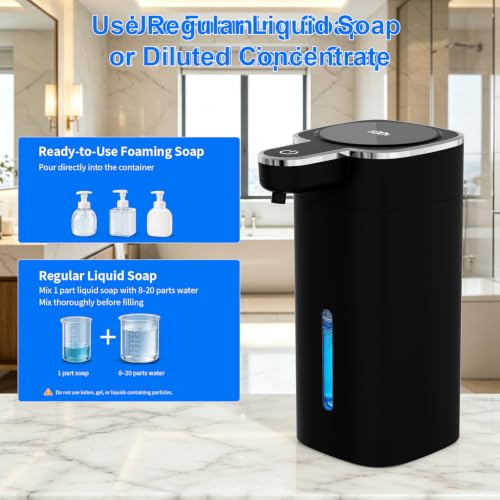 Electric Foaming Soap Dispenser - color: Black
