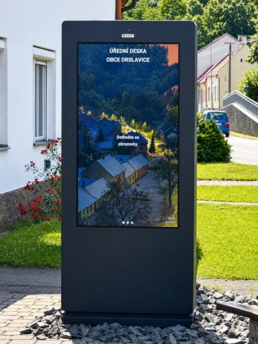 Outdoor Digital Signage Totem Kiosk with Touchscreen Display