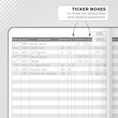 Clever Fox Check Register Book, Checkbook Ledger, 5.8x8.3 Mystic Grey - color: Mystic Gray, size: A5 (5.8'' x 8.3'')