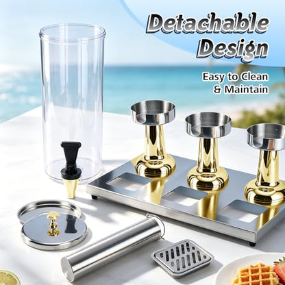 2.4 Gallon Drink Dispenser for Party with Stand & Leak-Proof Spigot - color: Gold