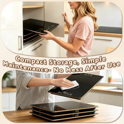 Electric Warming Tray, 42.5"x14.96" Extra Large 4-in-1 Food Warmer for with 8 Temp Settings & Timer, 4MM Tempered Glass Warming Mat, Modular Hot Plates for Buffet, Catering & Parties - size: 42.5"x14.96"