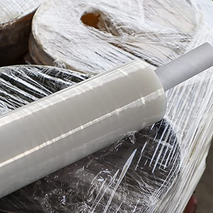 Stretch Film/Wrap, 20" x 1000' 80G With Handle, 4-Pack, Clear - size: Large Wrap 20" x 1000' 80G With Handle - 4-Pack