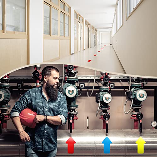 EVQ Red Arrow Floor Sticker Tape 2 x 4 Inch Directional Vinyl 200 PCS - color: Red, size: 2"×4"
