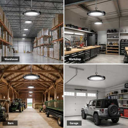 UFO High Bay LED Shop Lights 200W 10 Pack 5000K with 5ft Plug